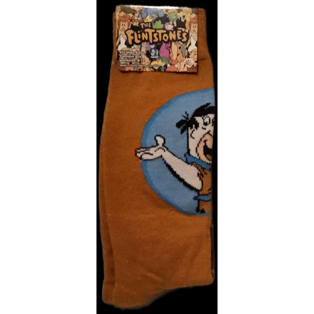Fred Flintstone SOCKS Crew Socks Hanna Barbera Warner Brothers NwT NeW